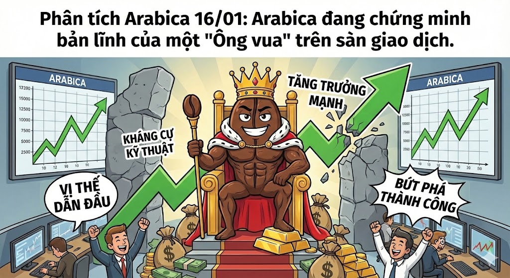 Phân tích Arabica 16/01: Arabica đang chứng minh bản lĩnh của một 