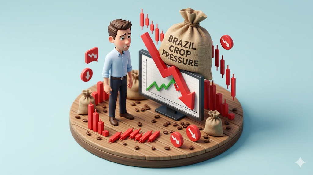 Áp lực vụ mùa Brazil kìm hãm đà hồi phục của giá cà phê