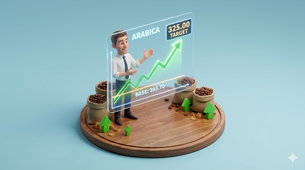Phân tích kỹ thuật: Arabica tích lũy tích cực trên nền 293.70, củng cố đà tăng hướng tới mục tiêu 325.00.